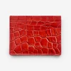 Leather Cardcase in Croc