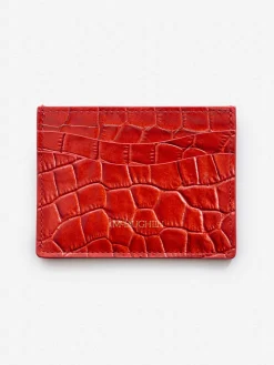 Leather Cardcase in Croc