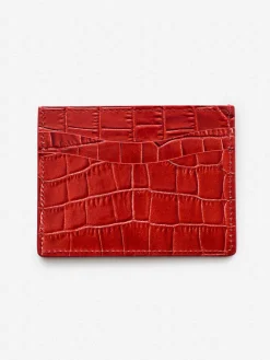 Leather Cardcase in Croc