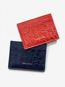 Leather Cardcase in Croc
