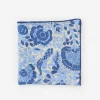 Linen Pocket Square in Eastern Blooms