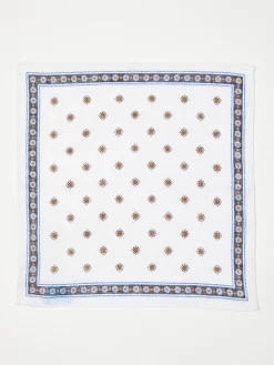 Linen Pocket Square in Foulard