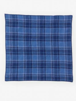 Linen Pocket Square in Plaid