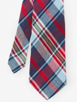 Linen Tie in Plaid