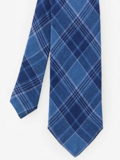 Linen Tie in Plaid