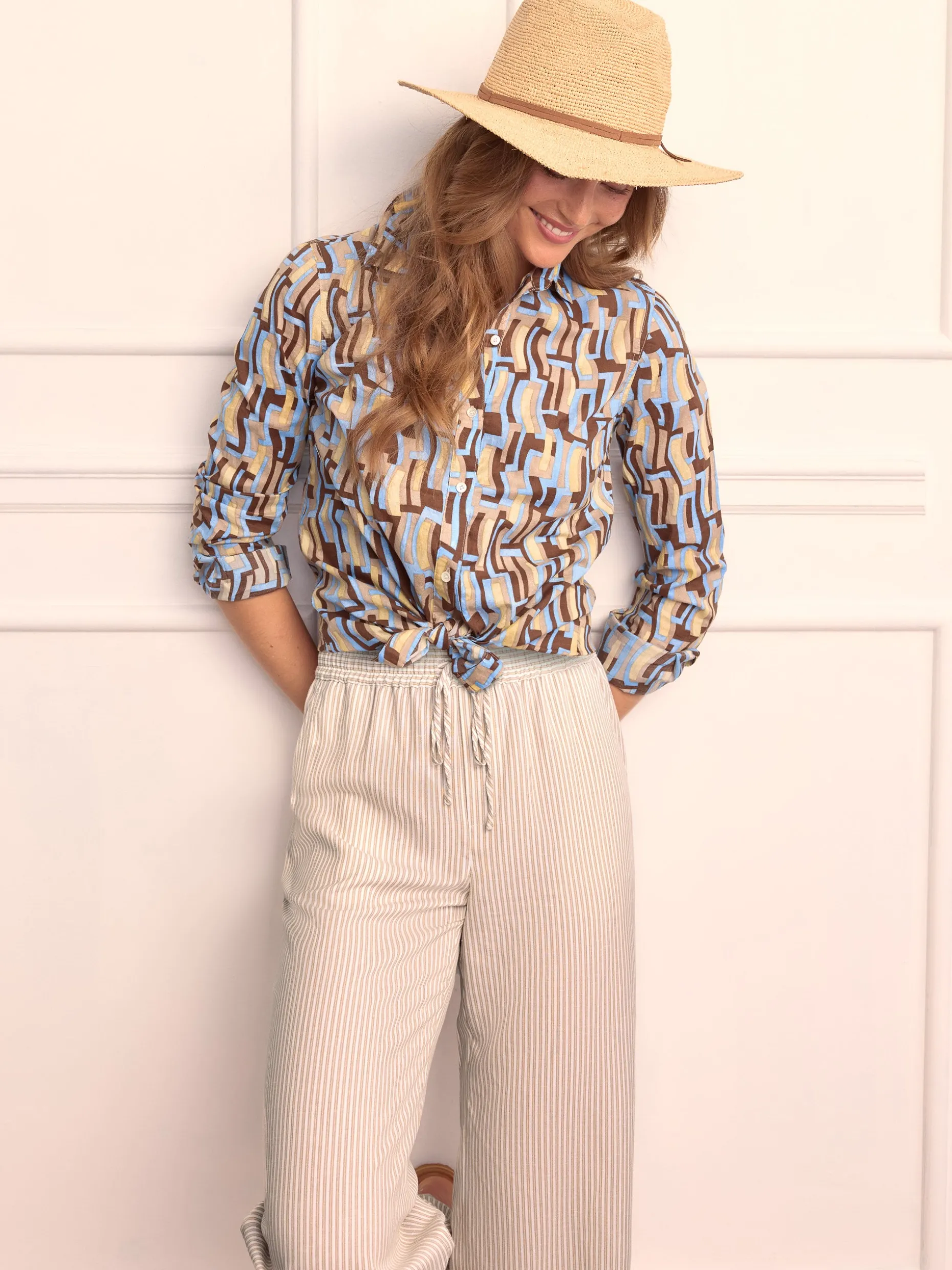 Lois Shirt in Abstract Waves