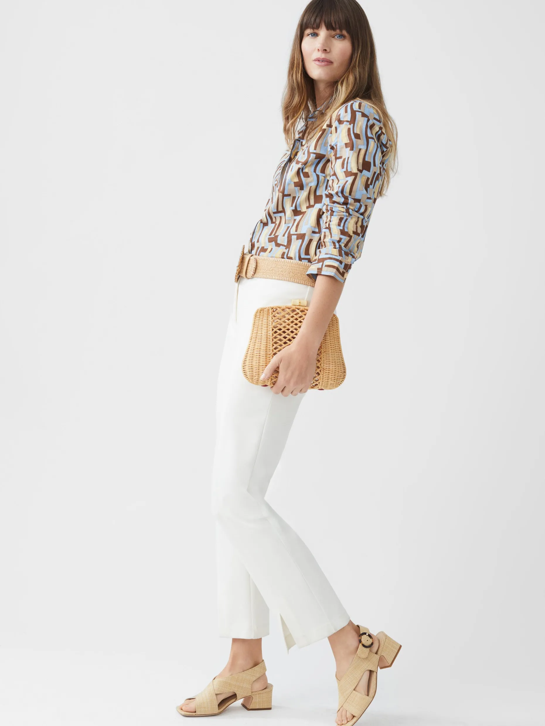 Lois Shirt in Abstract Waves