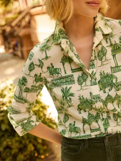 Lois Shirt in Desert Toile