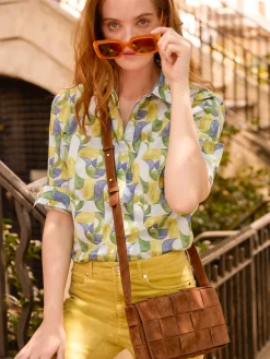 Lois Shirt in Mini Geometric Harmony