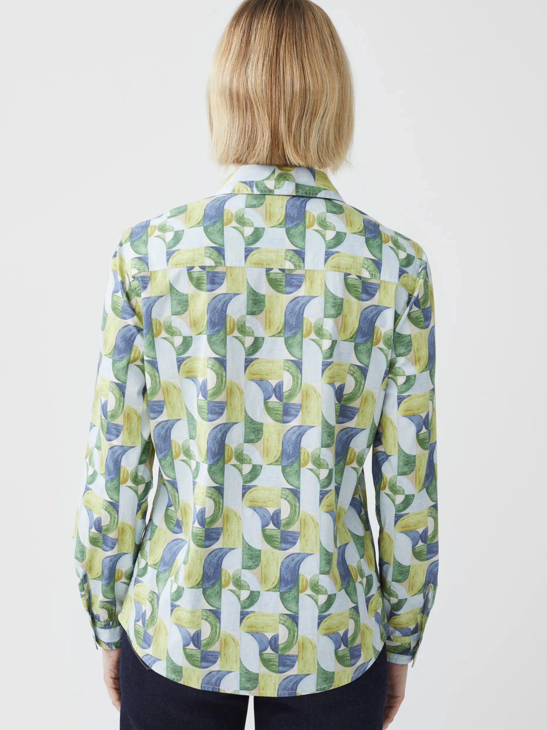 Lois Shirt in Mini Geometric Harmony