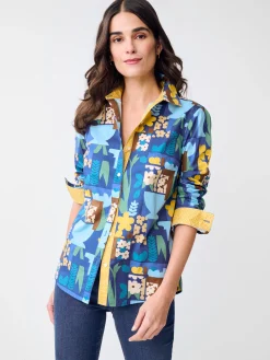 Lois Shirt in Paper Garden Geo