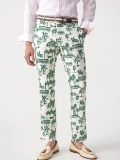 Lukas Linen Blend Pants in Desert Toile
