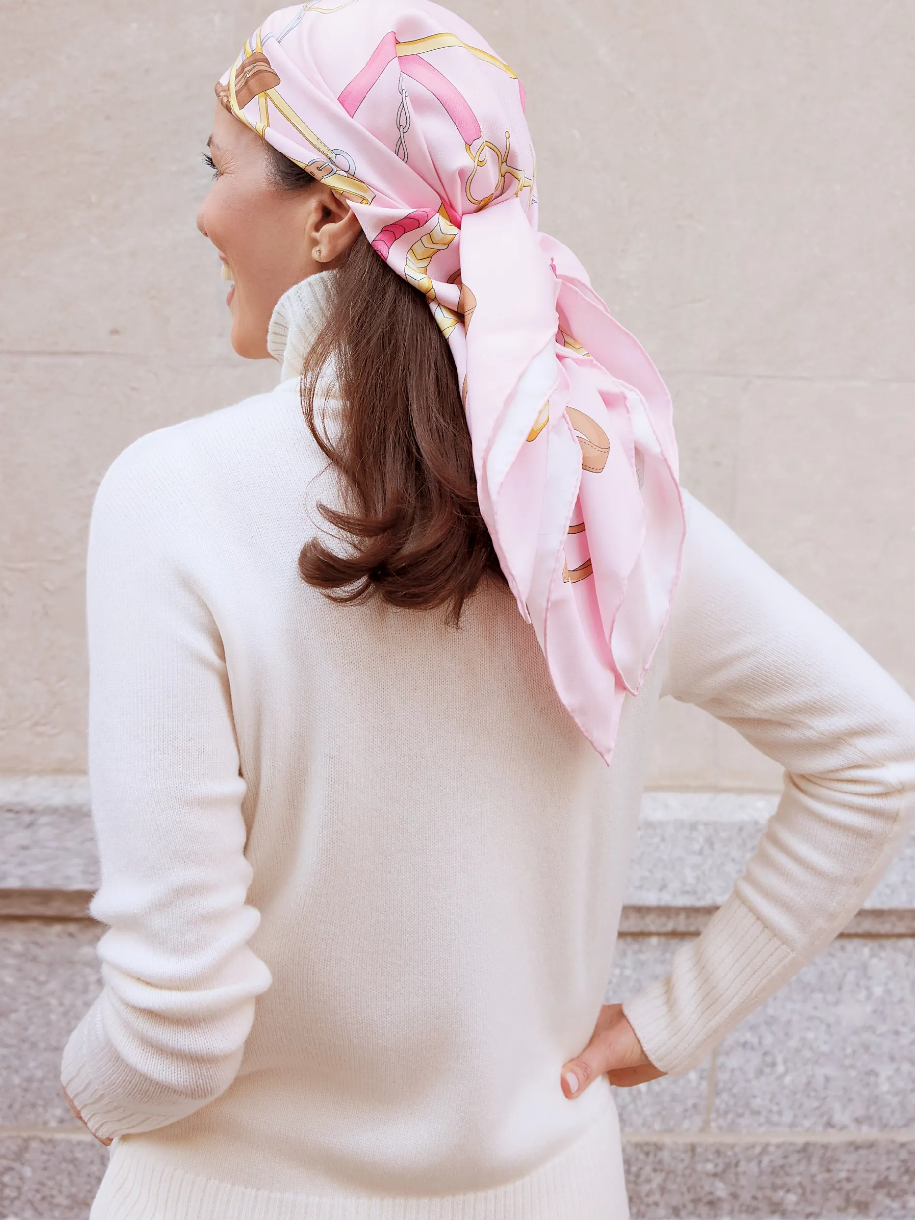 Mabel Silk Scarf in Neo Gulltopp Square