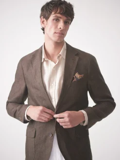 McCown Linen Sport Coat in Herringbone