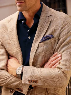 McCown Linen u0026 Wool Sport Coat in Glen Plaid