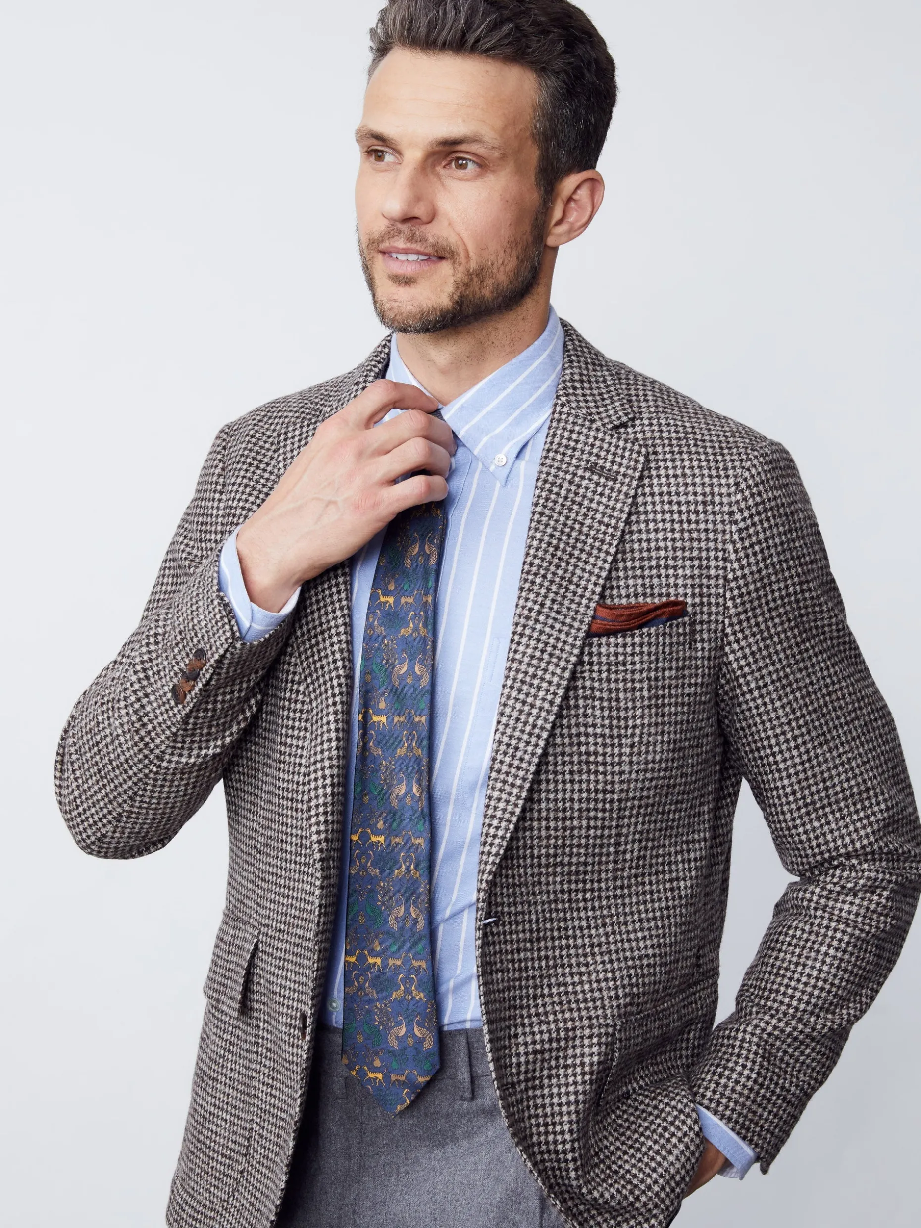 McCown Wool Blazer in Houndstooth