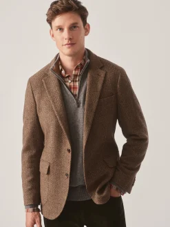 McCown Wool Sport Coat in Herringbone
