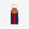 Needlepoint Keyfob in Stripe