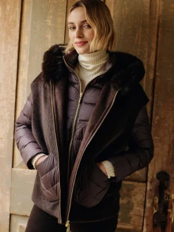 Nomi Puffer Jacket with Faux Fur Vest