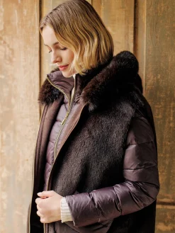 Nomi Puffer Jacket with Faux Fur Vest