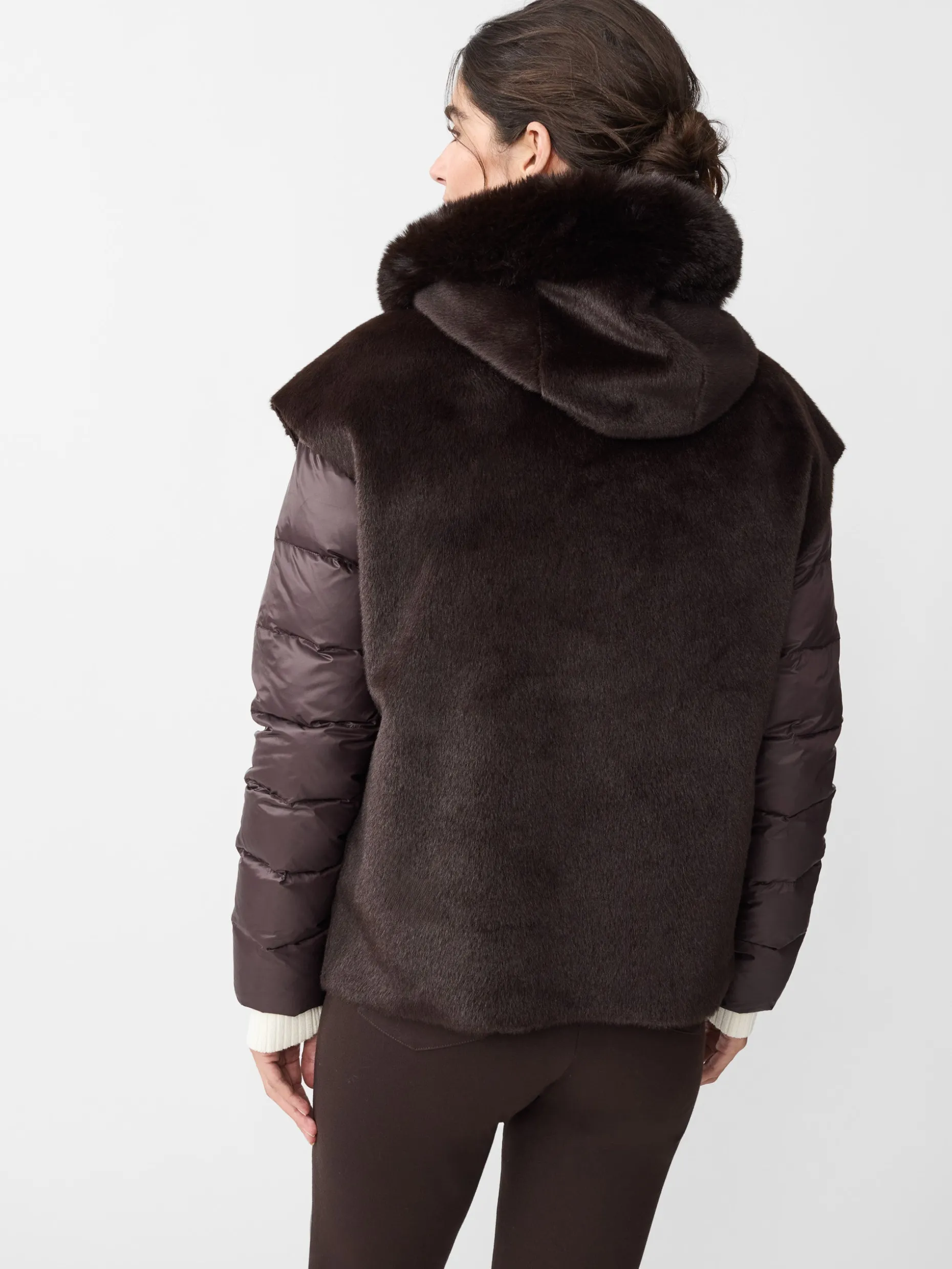 Nomi Puffer Jacket with Faux Fur Vest