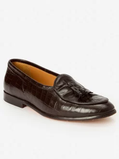Oskar Leather Loafers in Croc