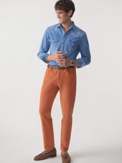 Parker 5-Pocket Straight Pants in Italian Stretch Cord