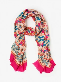 Reed Scarf in Blooming Stripes Oblong