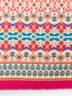 Reed Scarf in Blooming Stripes Oblong