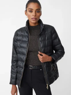 Sariah Vegan Leather Puffer Jacket
