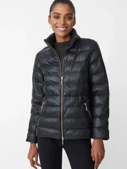 Sariah Vegan Leather Puffer Jacket