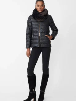 Sariah Vegan Leather Puffer Jacket