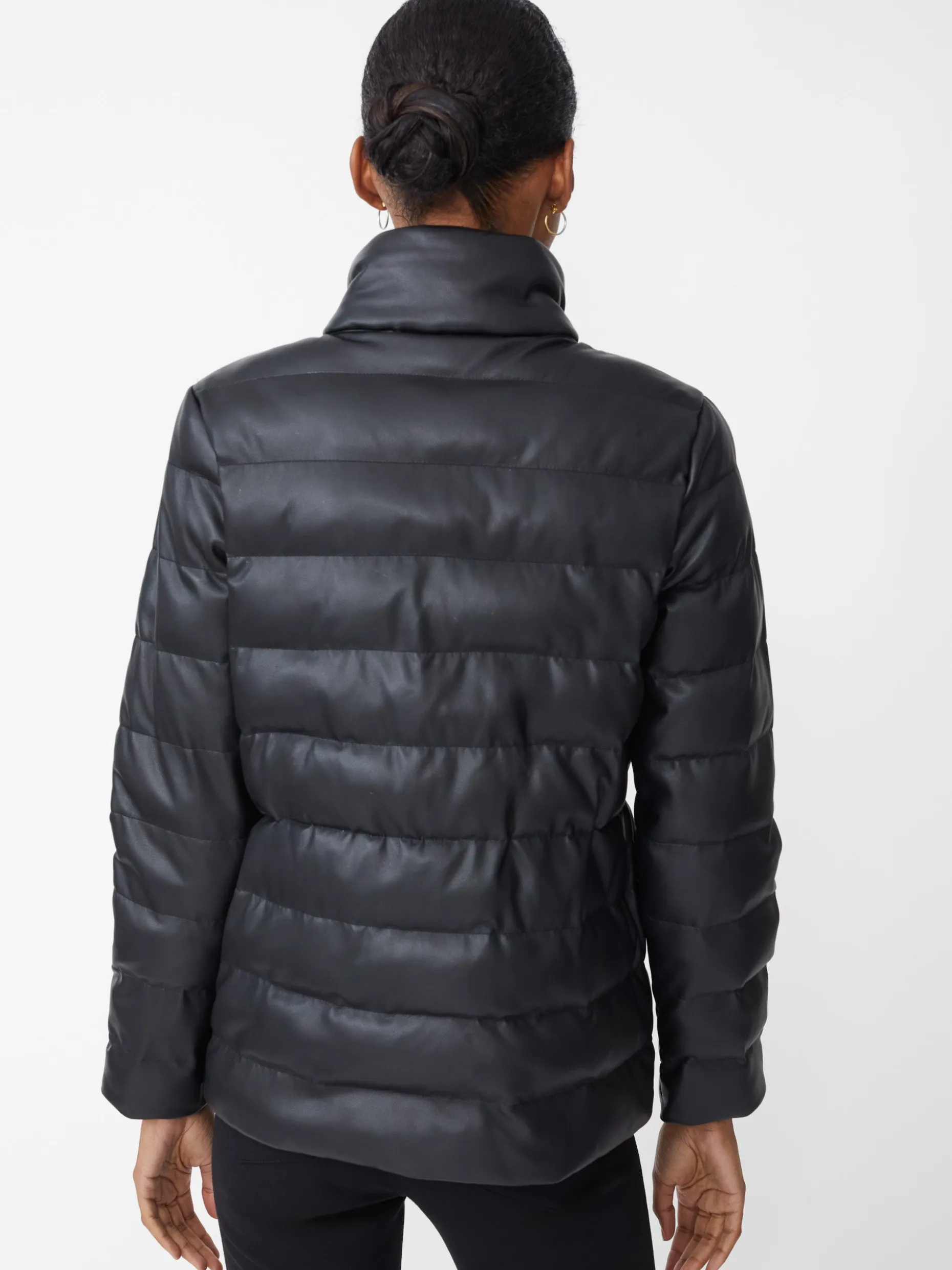 Sariah Vegan Leather Puffer Jacket