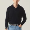 Savona Merino Wool u0026 Silk Polo Sweater