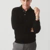 Savona Merino Wool u0026 Silk Polo Sweater
