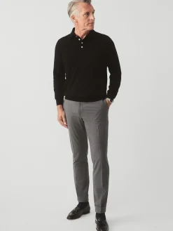 Savona Merino Wool u0026 Silk Polo Sweater