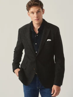 Suffolk Wool Sport Coat in Glen Plaid
