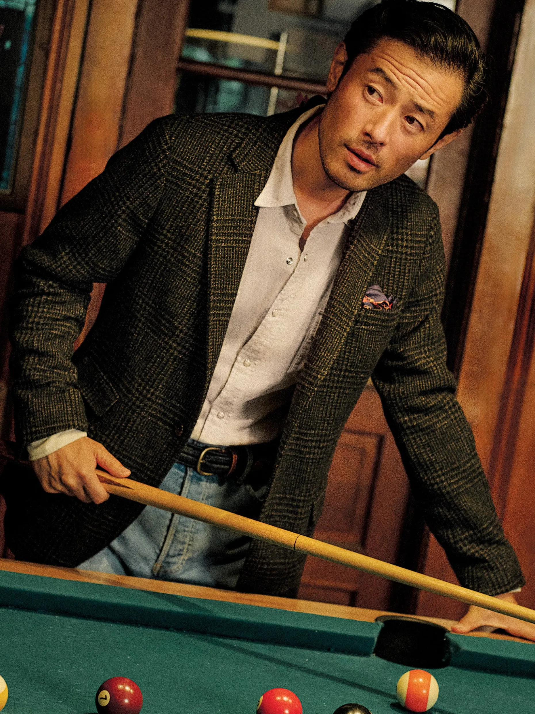 Suffolk Wool Sport Coat in Glen Plaid