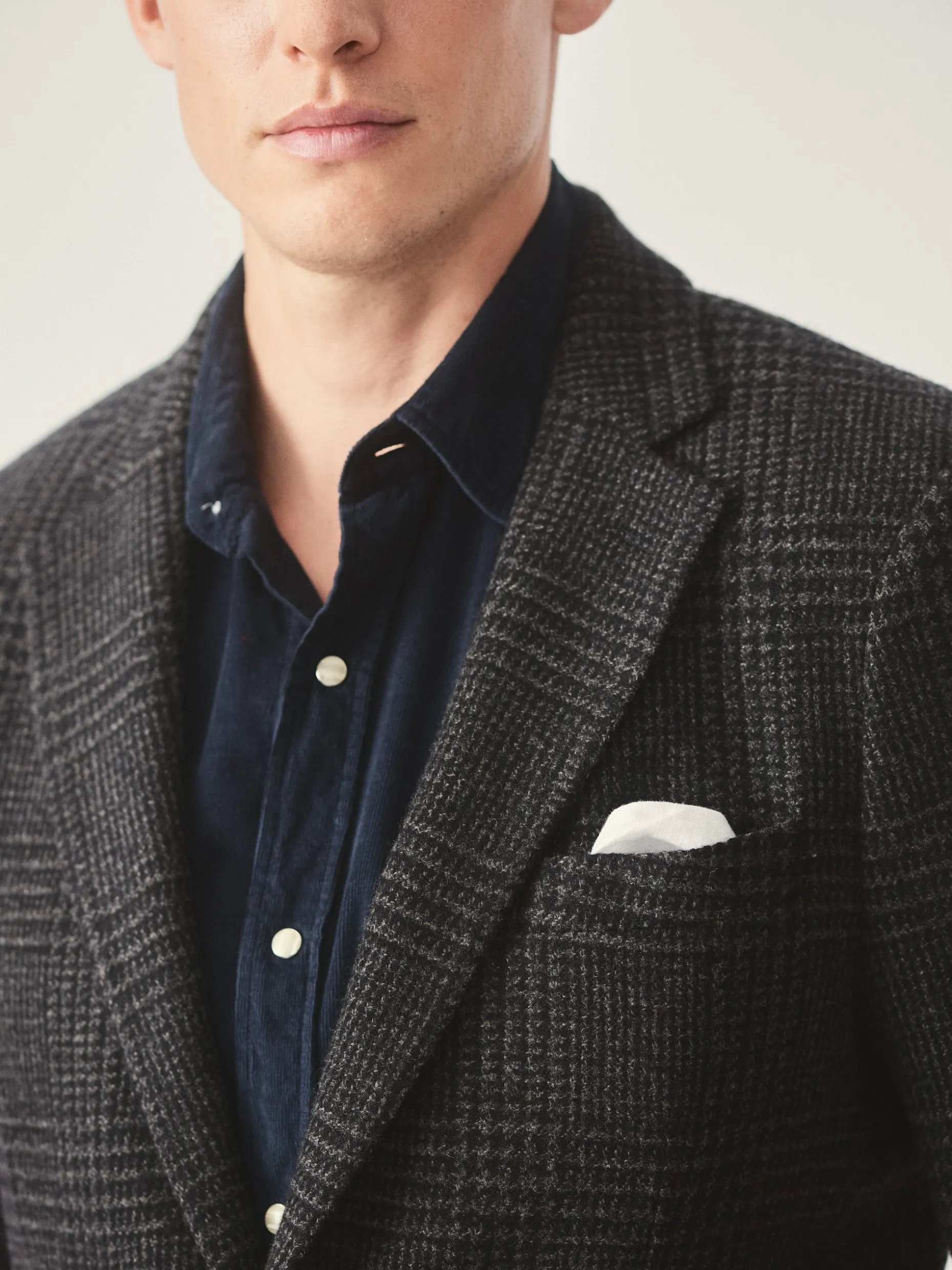 Suffolk Wool Sport Coat in Glen Plaid