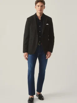 Suffolk Wool Sport Coat in Glen Plaid