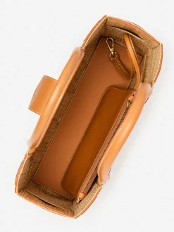 Tessare Leather u0026 Raffia Handbag