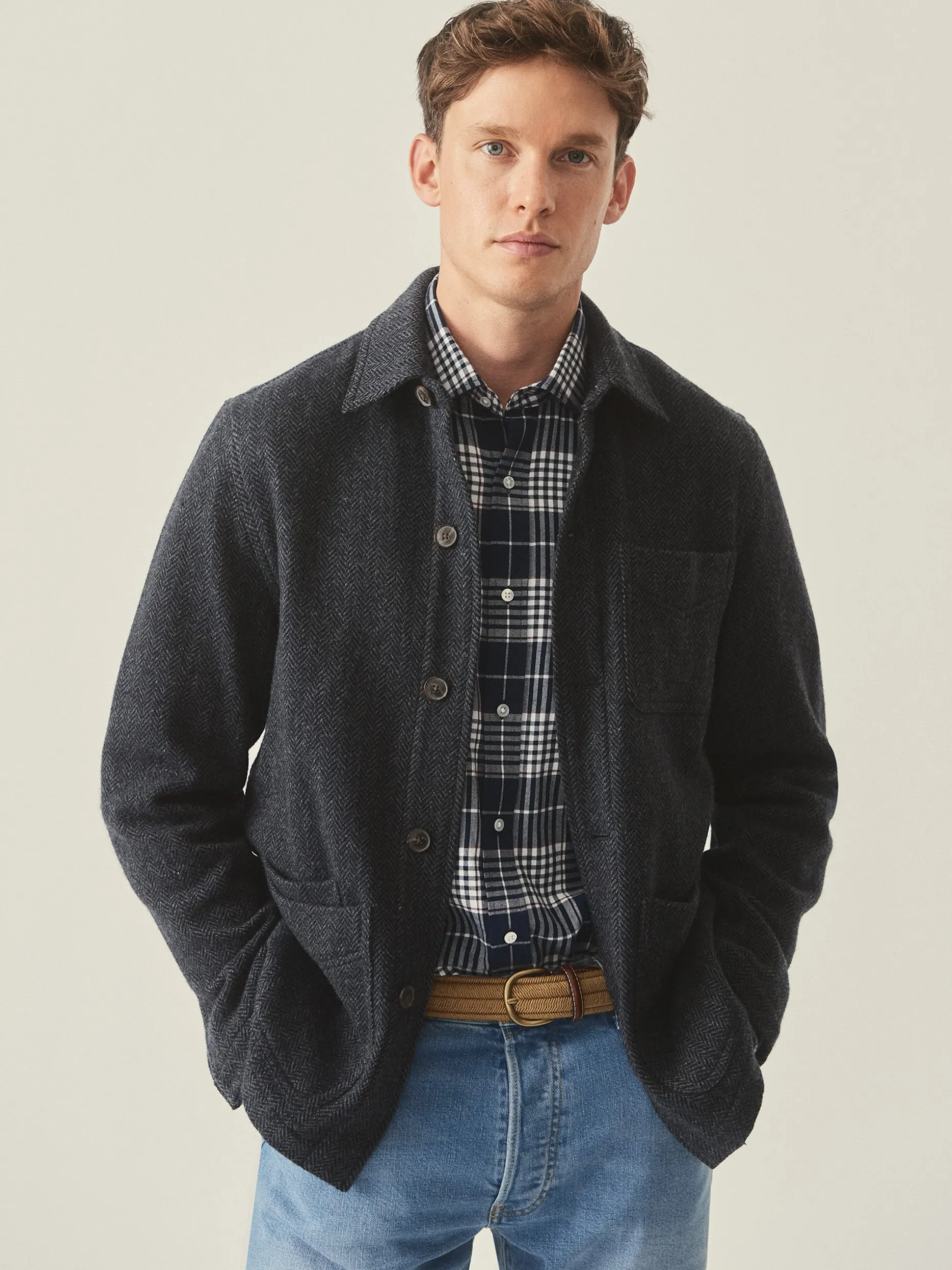 Weekender Jacket in Herringbone