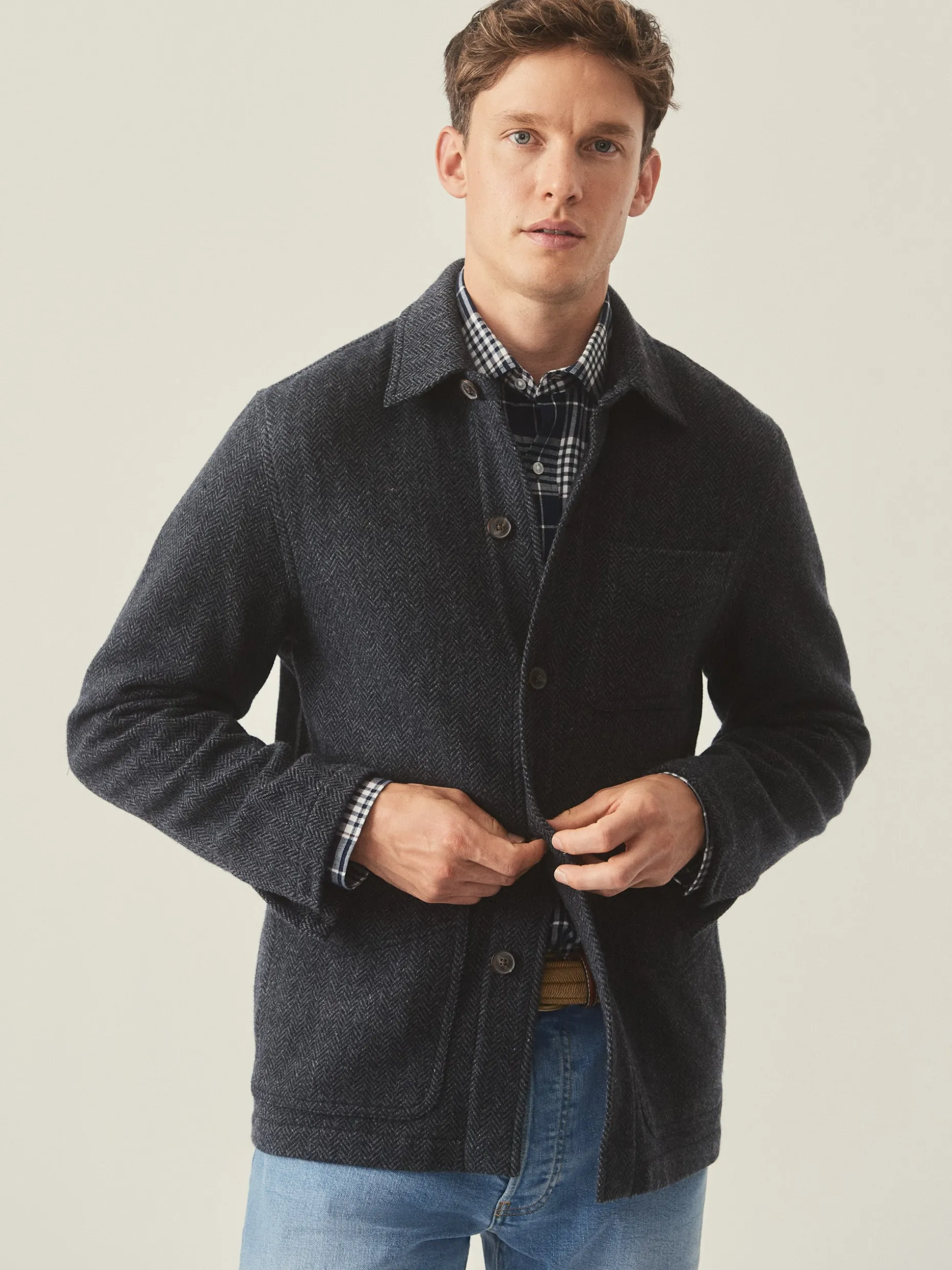 Weekender Jacket in Herringbone