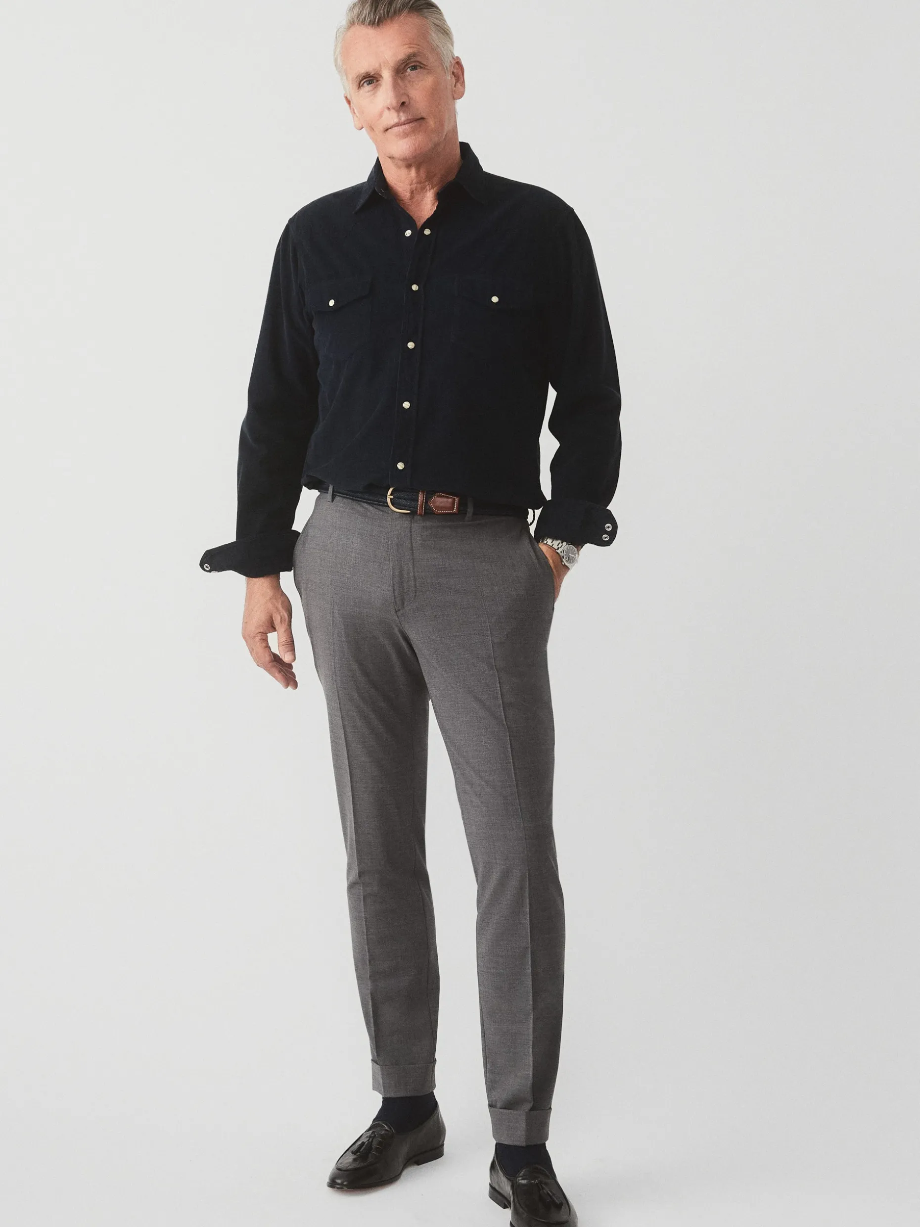 Wool Flannel Oxford Pants