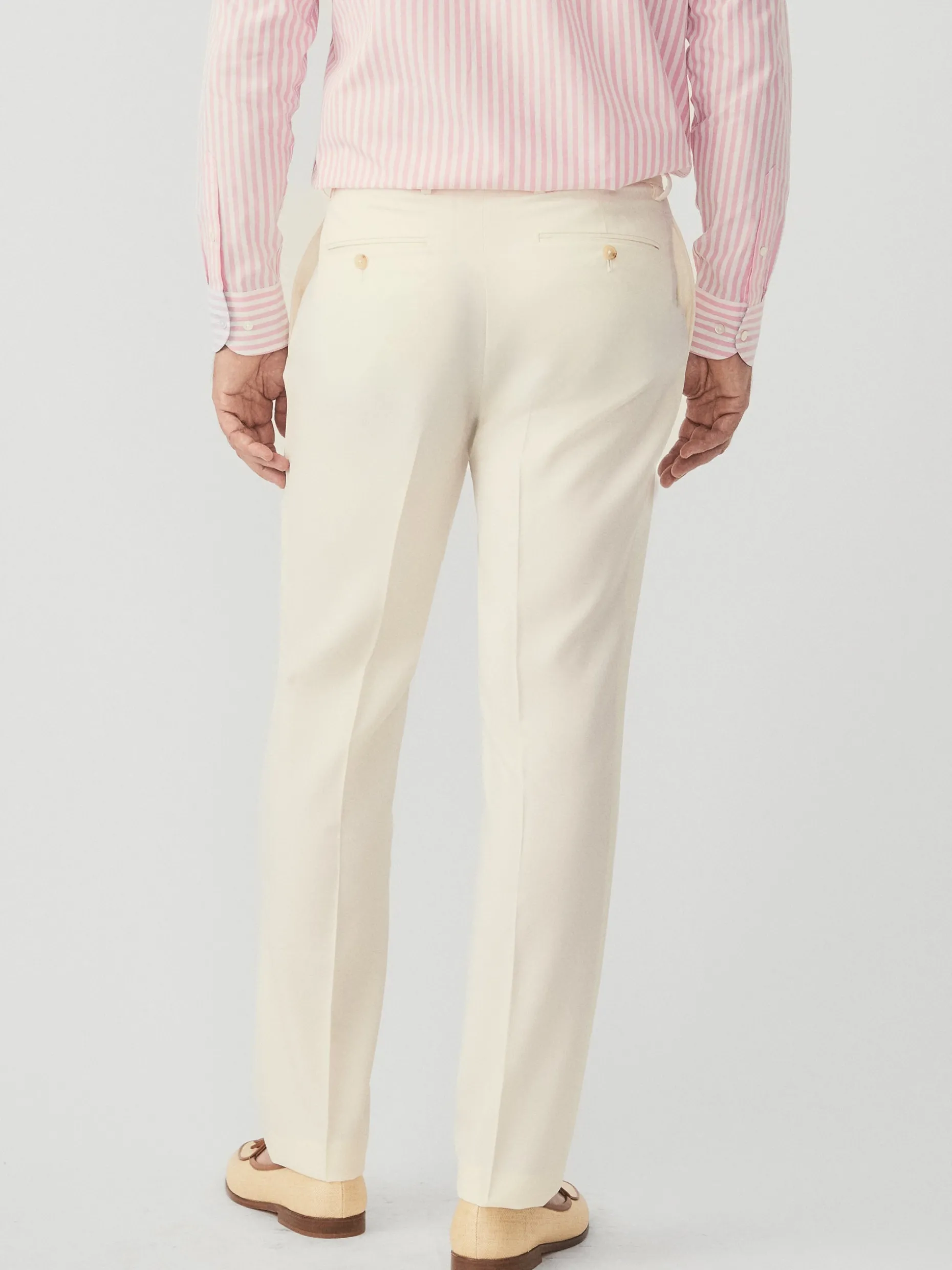 Wool Gaberdine Oxford Pants