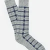 Wool Socks in Even Square Plaid