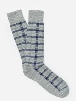 Wool Socks in Even Square Plaid