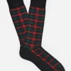 Wool Socks in Even Square Plaid