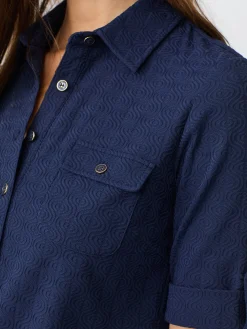 Yolanda Dress in Riptide Jacquard